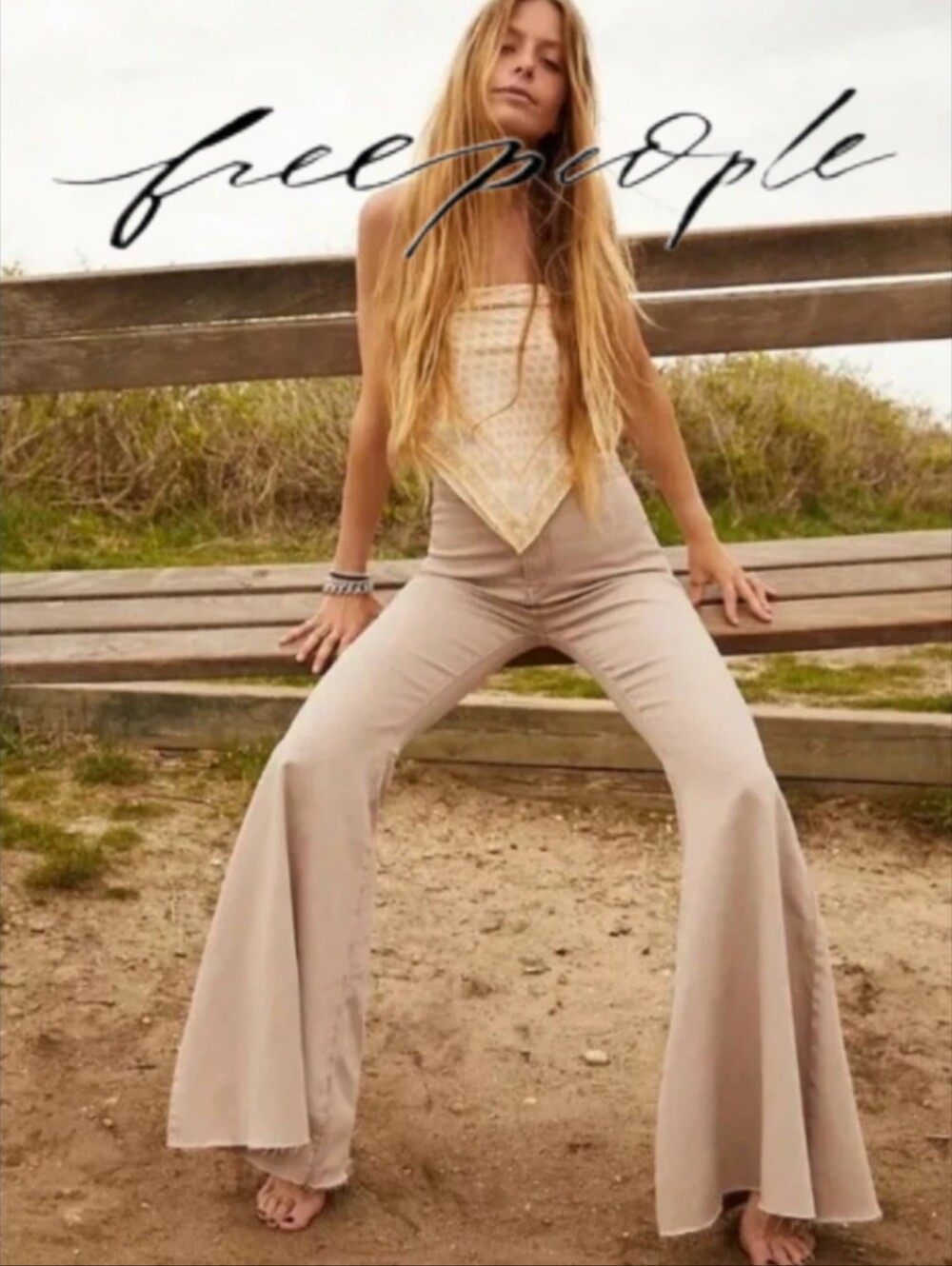 Free People Just Float On Super Flare Jeans